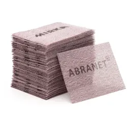 MIRKA ABRANET Schleifstreifen 75 x 100 mm P320 - 50 Stück - Zubehör für Elektrowerkzeug: Innovative Netz-Konstruktion für nahezu staubfreies Schleifen, ideal für Lacke und Kunststoffe, mit hoher Standzeit und optimaler Staubabsaugung.
