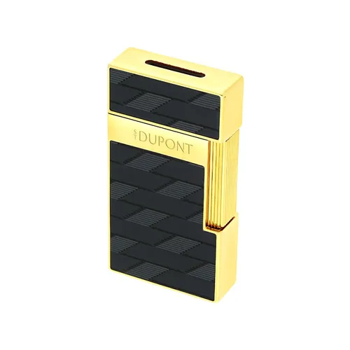 Produktbild S.T. Dupont Biggy Monogram Feuerzeug schwarz/gold