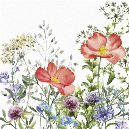 Servietten Meadow in June - Blumenwiese im Juni 33x33cm 20