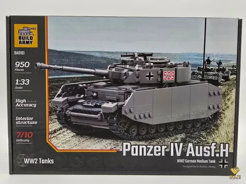 Build Army Panzer IV Ausf. H WW II 2.Weltkrieg Klemmbausteine 950Tlg Modell 1:33
