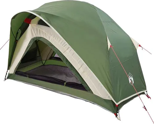 vidaXL Campingzelt 1 Person Grün - Wasserfest und leicht - Campingzelt für 1 Person, wasserdicht und winddicht mit abnehmbarem Überzelt. Ideal für Outdoor-Abenteuer, leicht und tragbar für einfachen Transport.