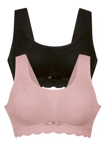 Anita since 1886 Bralette Essential Lace (2er-Pack) - Funktionsunterwäsche in L, mit vorgeformten, herausnehmbaren Schalen für optimalen Tragekomfort und verführerischer Spitze im Doppelpack.