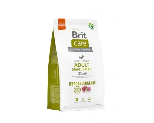 Brit Care Hypoallergenic Adult Small Breed - Lamm & Reis 7 kg - Hochwertiges Hundefutter für kleine Rassen, hypoallergen und reich an Lamm und Reis für eine optimale Verträglichkeit und Gesundheit.