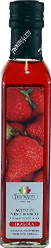 Erdbeeressig - Weißweinessig mit Aroma - Erdbeer Essig aus Italien - TrentinAcetia - höchste Qualität - 250 ml - Aceto Di Vino Bianco - Fragola
