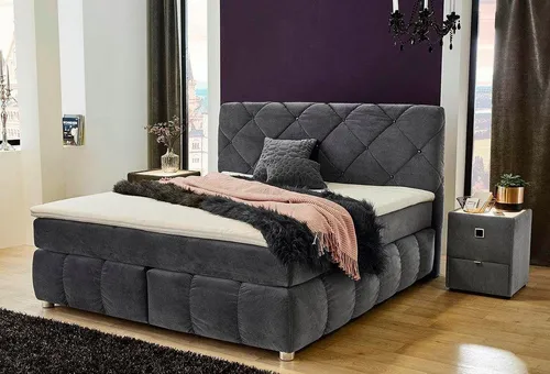 Jockenhöfer Gruppe Boxspringbett Bella in grau von Jockenhöfer