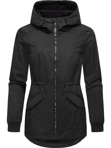 Ragwear Outdoorjacke Dowey A - Wasser- und winddichte Damenjacke in Schwarz XXXL - Funktionsjacken, ideal für Outdoor-Aktivitäten, bietet optimalen Wetterschutz mit 4000 mm Wassersäule und taillierbarem Design für perfekten Sitz.