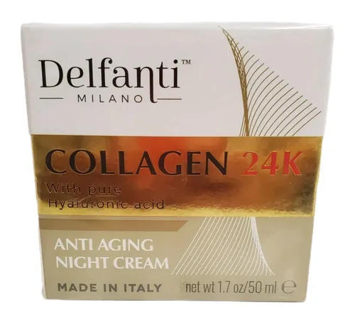 Delfanti Milano Kollagen 24K Anti-Aging Nachtcreme Hyaluronsäure 1,7 oz/50 mL