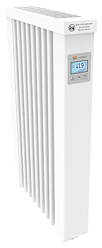 AeroFlow Elektroheizung MINI 650 mit FlexiSmart-Display - Effiziente Elektroheizung mit 650 Watt für Räume von 4 m² bis 9 m². Schnelle Aufheizung und gleichmäßige Wärmeverteilung dank Schamottspeicherkern. Ideal für verschiedene Räume, einfach zu montieren und sicher in der Nutzung.