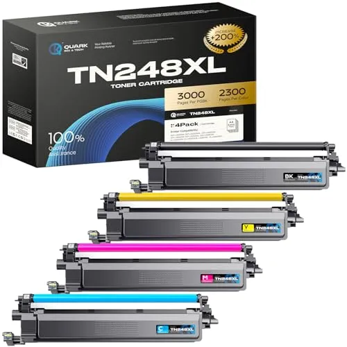 Volto tn248 tn248xl Tonerkartusche kompatibel Ersatz für Brother tn248bk tn248cmyk kompatibel zu Brother MFC-L3740CDW MFC-L3760CDW MFC-L3740CDWE DCP-L3560CDW HL-L3240CDW MFC-L8390CDW HL-L3220CWE
