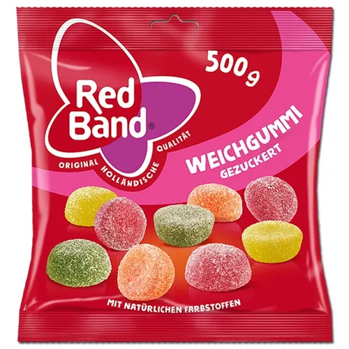 Red Band Weichgummi gezuckert, 500 g Beutel 5,74€/1kg in weiß von Red Band