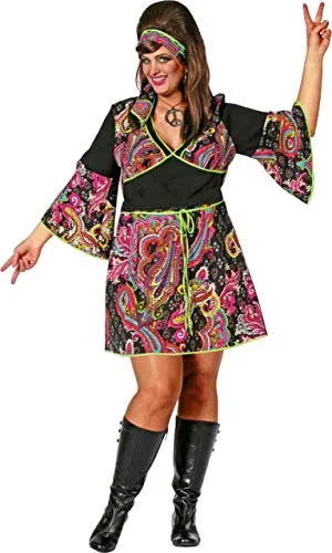 Damenkostüm Hippie gr. Größen, Gr. 56