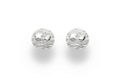 DUR Schmuck Ohrstecker Strandwellen Silber 925/- - Ohrringe für Damen, stilvolle Strandwellen-Design aus 925er Sterling-Silber, perfekt für einen eleganten Look.