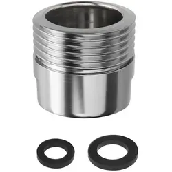 JOHO Duschstange Duschsäule Gewindeadapter 1/2 Zoll IG auf 3/4 Zoll AG für Garten und Waschmaschinenschlauch, Gartenschlauch Anschluss Messing Chrom