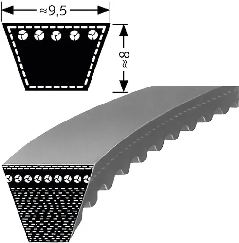 Optibelt Keilriemen XPZ 787 Lw, Schmalkeilriemen, flankenoffen formgezahnt 000000000010107578