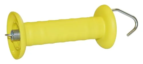 Kerbl Hobbyfarming (gelb, 5 Stück, UV-stabilisiert, verzinkter Haken und Öse, Federzugbegrenzung, Tierzaun, Zubehör Weidetiere, Tierzubehör 44953