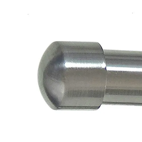 BASIT Endkappe für Gardinenstangen Ø 16mm I Endstück in Edelstahl Optik I 1 Stück Kappe I leicht gewölbt E17