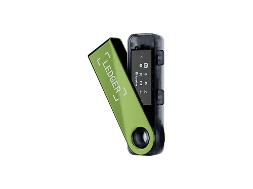 LEDGER SAS Nano S Plus Oxidate Green Crypto Wallet - Personalausweis Lesegerät mit hoher Sicherheit, ideal für die Aufbewahrung von Kryptowährungen und digitale Vermögenswerte.