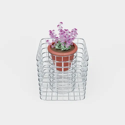 Gabiona Hochbeet Blumensäule 42 cm mit Topf - Stabil & Elegant - Stabile Blumensäule (Höhe 42 cm, Grundfläche 42 x 42 cm) aus feuerverzinktem Draht mit eleganter Verarbeitung. Ideal für kreative Gartenakzente und schnelle Bepflanzung. Made in Germany!