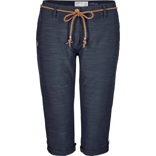 G.I.G.A. DX Damen Caprihose mit Gürtel GS 93 WMN PNTS - Outdoorhose in dunkelnavy, schnelltrocknend und mit Stretch für optimalen Tragekomfort, inklusive praktischem Kordelgürtel und Zipper mit Autolock.