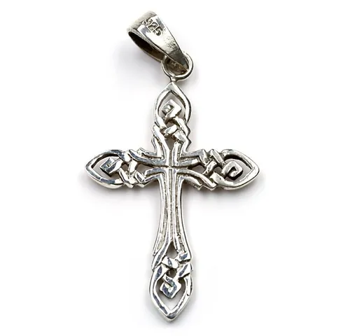 NKlaus Kettenanhänger Kettenanhänger Kelten Kreuz 925 Silber Oxidiert 2, 925 Sterling Silber Silberschmuck für Damen