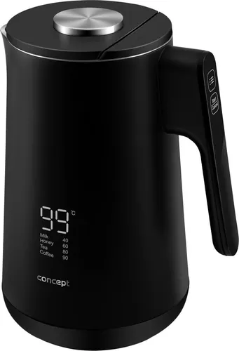 Digitaler Wasserkocher RK3340 mit Temperatureinstellung - Wasserkocher mit 1,7 l Fassungsvermögen, 5 Temperatureinstellungen und KEEP WARM-Funktion für stundenlang warmes Wasser. Cool Touch-System sorgt für Sicherheit beim Gebrauch.