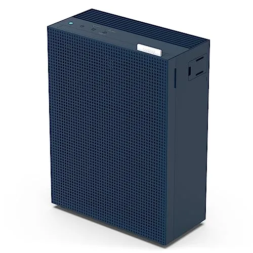 COWAY Luftreiniger Allergiker Zuhause Schlafzimmer air purifier, ECARF & Quiet Mark, Sleep Mode 20 dB, Vorfilter oben entnehmbar und waschbar, Allergie Rauch Pollen Haustiere, Airmega 150, Marineblau