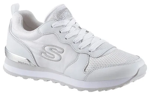 Skechers Damen Og 85 Goldn Gurl Sneaker Low - Elegante Sneakers in Silver White WSL, 37 EU - Espadrilles für Damen mit flexiblem Traktionslaufsohle und gepolsterter Zwischensohle für maximalen Komfort bei jedem Schritt.