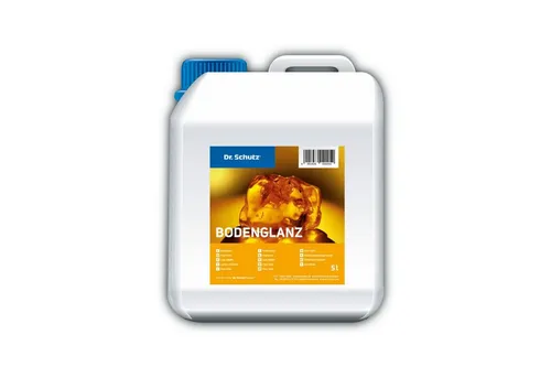 Dr. Schutz® Bodenglanz 2002000590 - 5 l Kanister für elastische Böden - Reinigungsmittel mit rutschhemmendem Bodenglanz, ideal für die Pflege von PVC, CV und Linoleum, sorgt für glänzende Oberflächen und leichte Reinigung.