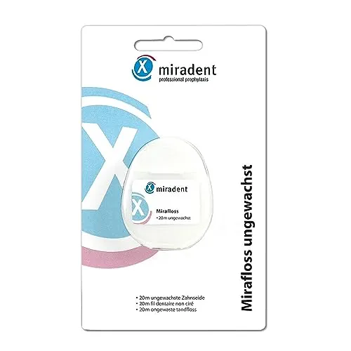 MIRADENT Zahnseide Mirafloss ungewachst 20 m 1 St von miradent