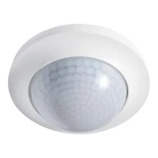 ESYLUX EP10427787 Präsenzmelder 360° Unterputz Weiß - Bewegungsmelder mit 360° Erfassungsbereich für Deckenmontage, ideal für automatische Lichtsteuerung und einfache Programmierung per Fernbedienung.