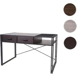 Schreibtisch HWC-H91, B√orotisch Computertisch, Industrial 76x120x70cm - Kinderschreibtische mit 2 Schubladen und Ablage für Dokumente, ideal für mehr Ordnung und Beinfreiheit im Arbeitsbereich. BSCI-geprüft für soziale Standards.