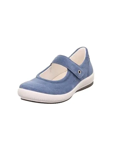Legero Damen Tanaro Ballerina in Forever Blau 8620, 39 EU - Hausschuhe mit herausnehmbarer Ledereinlegesohle und recyceltem Futter, Komfortweite 'G' für optimalen Tragekomfort und flexibler Riemen für perfekten Halt.