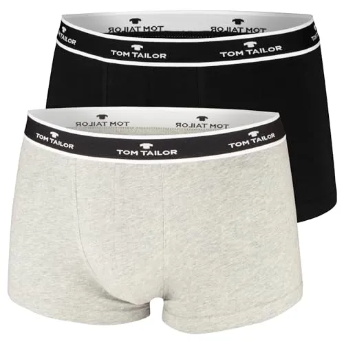 Tom Tailor Underwear Herren Hip Pants 2er Pack Retroshorts, Grau (Darkgrey Melange 9768), XX-Large (Herstellergröße: XXL/8)