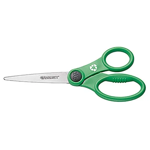 Westcott E-32180 00 Schere Kleen Earth rostfrei, Kunststoffgriff, 21 cm, grün