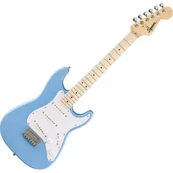 Mini Strat MN CBL - California Blue - Kompakte Mini-Gitarre mit Pappel-Korpus und hochwertigem Griffbrett aus indischem Lorbeer. Ideal für Anfänger und unterwegs, bietet sie einen klaren Sound mit 3 Standard Single-Coil Tonabnehmern.
