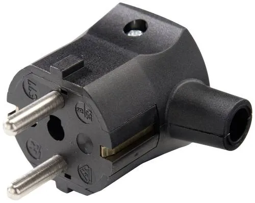 Martin Kaiser 577/sw Schutzkontakt-Winkelstecker Polyamid 6 250V Schwarz IP20