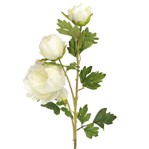 Pfingstrosen Kunstblumen Weiß Creme 81cm Deko 2er Set - Schöne, langlebige Kunstblumen im 2er Set, ideal für stilvolle Dekoration in jedem Raum. Perfekt für eine elegante Atmosphäre ohne Pflegeaufwand.