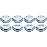 HMF 14960-09 Runder Eckenschutz aus Metall für Koffer 8 Stück 32 x 32 x 14 mm Silber Verzinkt