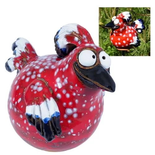 Midene Gartenstecker Keramik Handgefertigt in rot von Midene