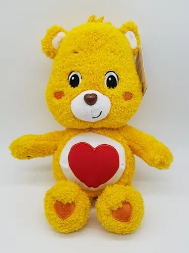 Glücksbärchis Kuscheltier 32 cm – Offizielles Lizenzprodukt – Grumpy Bear, Funshine Bear, Tenderheart Bear, Share Bear, Cheer Bear – super soft & flauschig (Schmusebärchi (Tenderheart Bear))