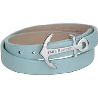 Paul Hewitt Armband PH-WB-S-23M Leder, Edelstahl - Armband in trendigem Türkis, gefertigt aus hochwertigem Leder und Edelstahl. Perfekt für stilbewusste Akzente in jedem Outfit.