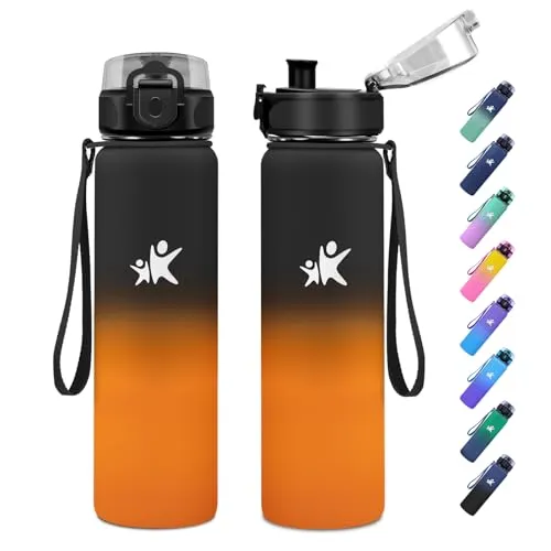 JAPORIA Trinkflasche 500ml, Thermosflasche, BPA-Frei Isolierflasche, Thermoskanne Metall, Wasserflasche für Schule, Sport, Fitness, Outdoor, Camping