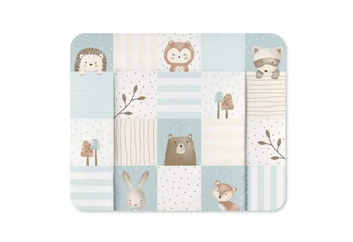 Julius Zöllner Wickelauflage Softy 65x75 Waldfreunde - Hochwertige Wickelauflage für Jungen und Mädchen, mit niedlichem Waldfreunde-Design und pflegeleichter Folie, ideal für die Babypflege.