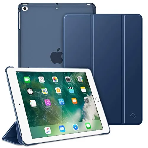 Fintie Hülle für iPad 9.7 Zoll 2018/2017 - Ultradünn Schutzhülle mit transparenter Rückseite Abdeckung Cover mit Auto Schlaf/Wach für 9.7