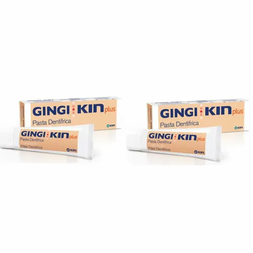 Gingi Kin Plus Zahnpasta 2 x 125 ml - Zahnpasta für empfindliches Zahnfleisch, kombiniert traditionelle Rezeptur mit innovativen Inhaltsstoffen für optimale Mundpflege.