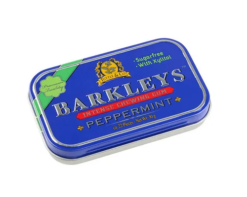 BARKLEYS Süßigkeit, Barkleys Intense Pfefferminz Gum Kaugummi Dragees zuckerfrei 30g