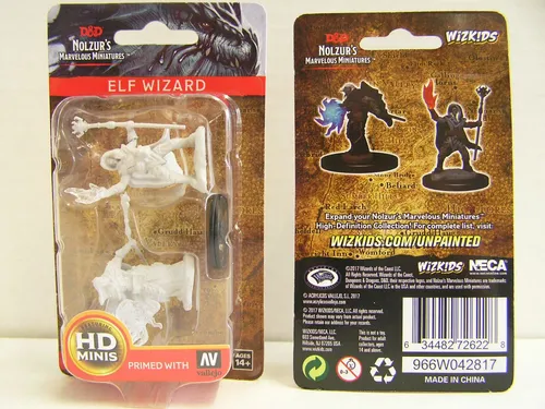 WZK72622 - D&D Nolzur's Marvelous Wave 2 - Unpainted Miniatures Elf Male Wizard