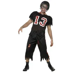 Metamorph Zombie-Kostüm Zombie Footballspieler Kostüm schwarz L