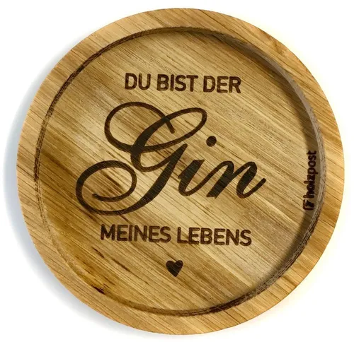 Glasuntersetzer & Bierdeckel Braun von holzpost GmbH
