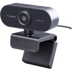Midland W199 Webcam - 1080p HD mit Audio - Webcam mit 1920 x 1080 Auflösung, ideal für klare Videokonferenzen und Streaming, einfach über USB 2.0 anschließbar.